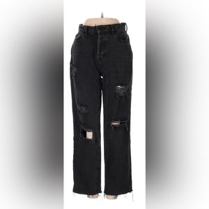 PACSUN WOMENS BLACK RIPPED HIGH RISE JEANS